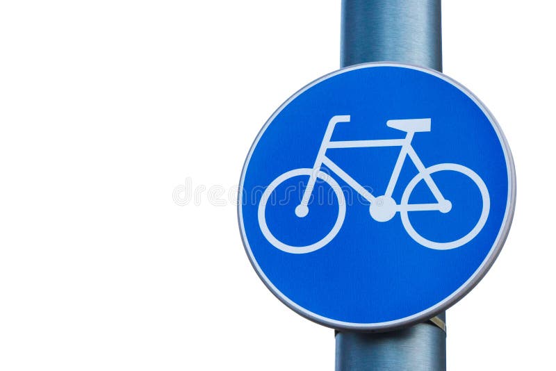 Blue Bicycle Lane Sign. Marking Bicycle Path Stock Photo Image of street, sign 230650024