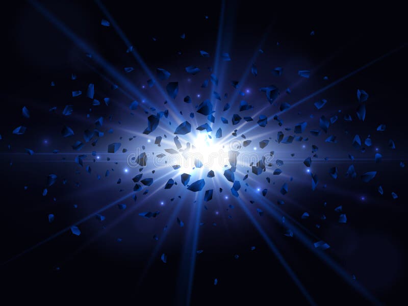 Blue big explosion. Abstract vector illustration. royalty free illustration Blue big explosion. Abstract vector illustration. royalty free illustration