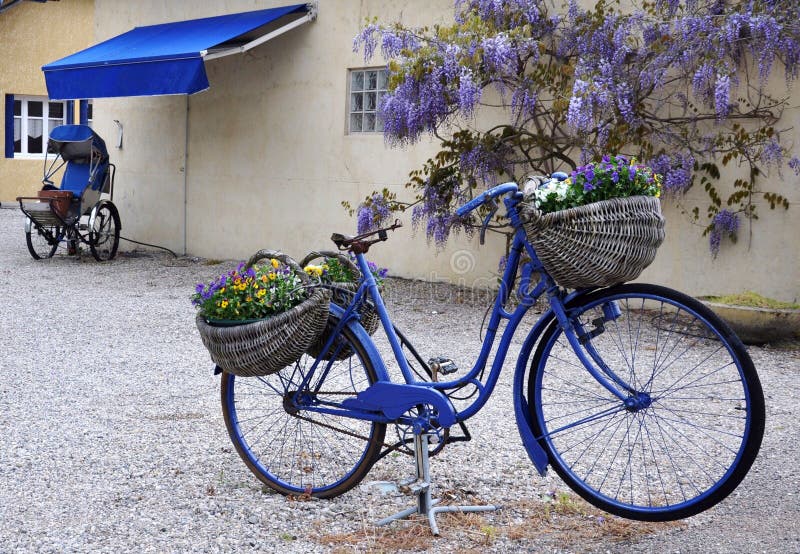 A beautiful blue bike which shouts france from every spoke. A beautiful blue bike which shouts france from every spoke