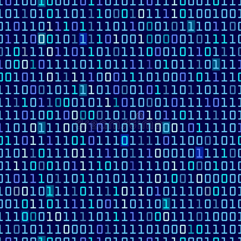 Blue Binary Background vector illustration