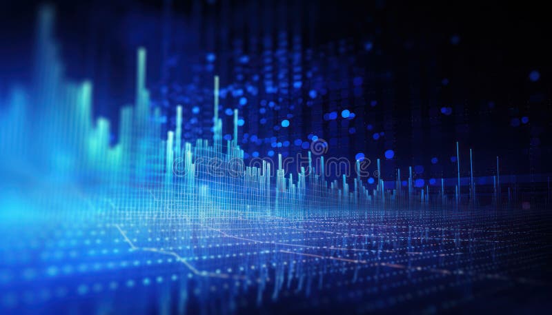 Blue binary code abstract binary code code background. Code background Amazing illustration. AI generateda. Binary code wave pattern illustrations