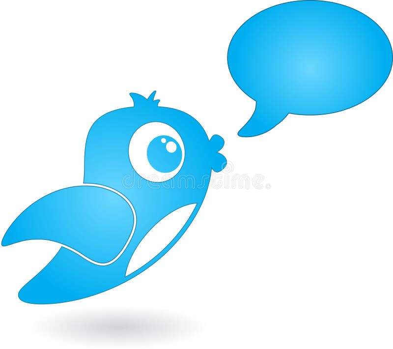 Blue bird vector illustration