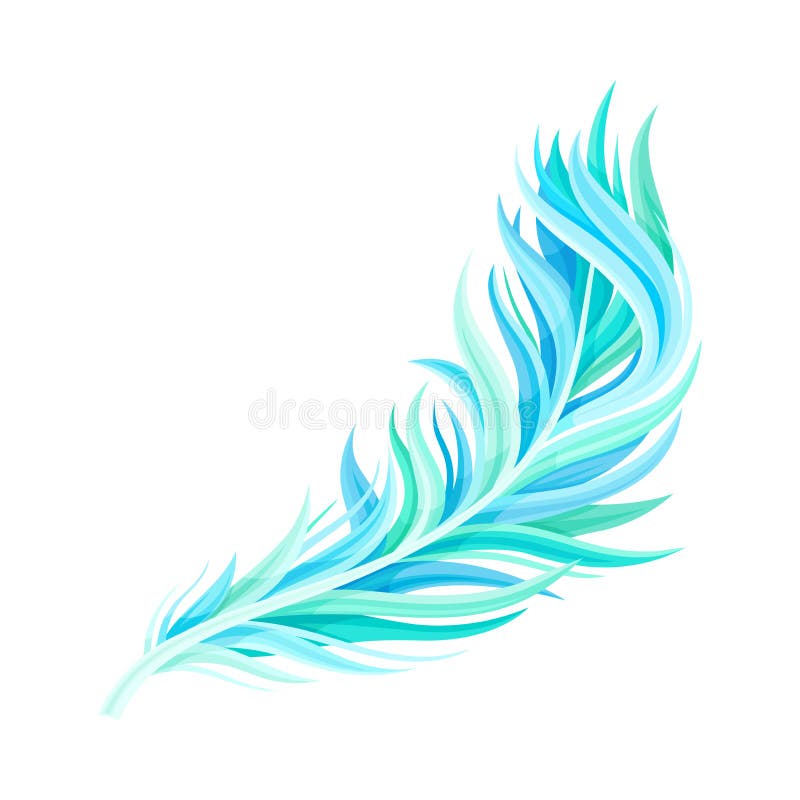 Red Bird Feather with Nib As Avian Plumage Vector Illustration Stock ...