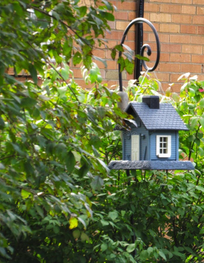 Blue birdhouse stock photo. Image of hook, cottage, shepherds 256156396
