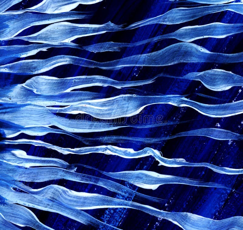 Blue, black white abstract background. Hand painted gouache illustration. Painted curve stock images, royalty-free photos and pictures