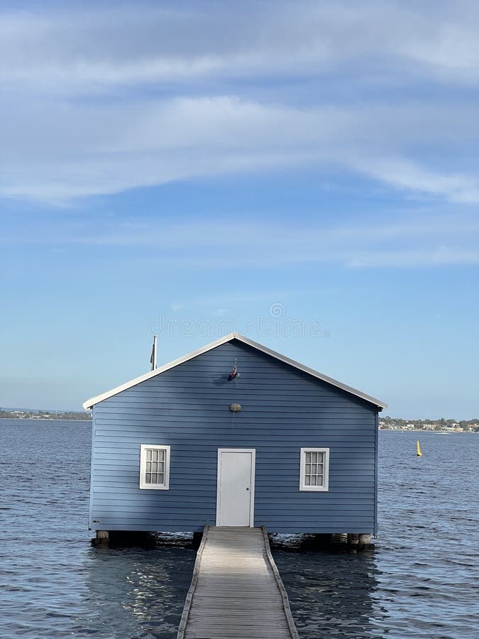 Blue Boat House. On The River At Matilda bay, Perth Western Australia