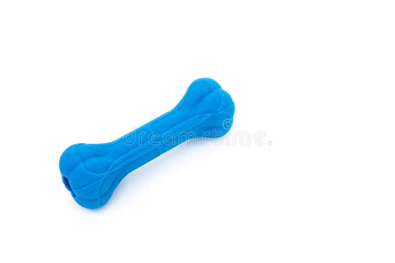 Blue Bone Toy for Pet Isolated on White Stock Image Image of doggie
