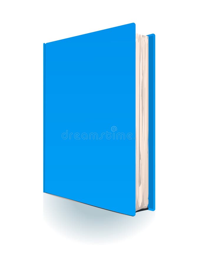 The blue book on white background stock illustration