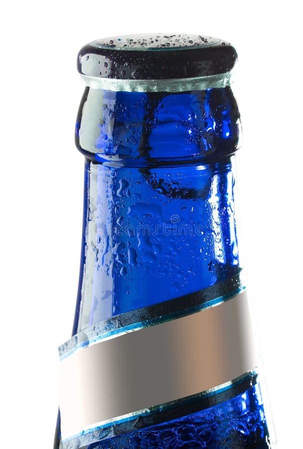 Blue bottle of beer