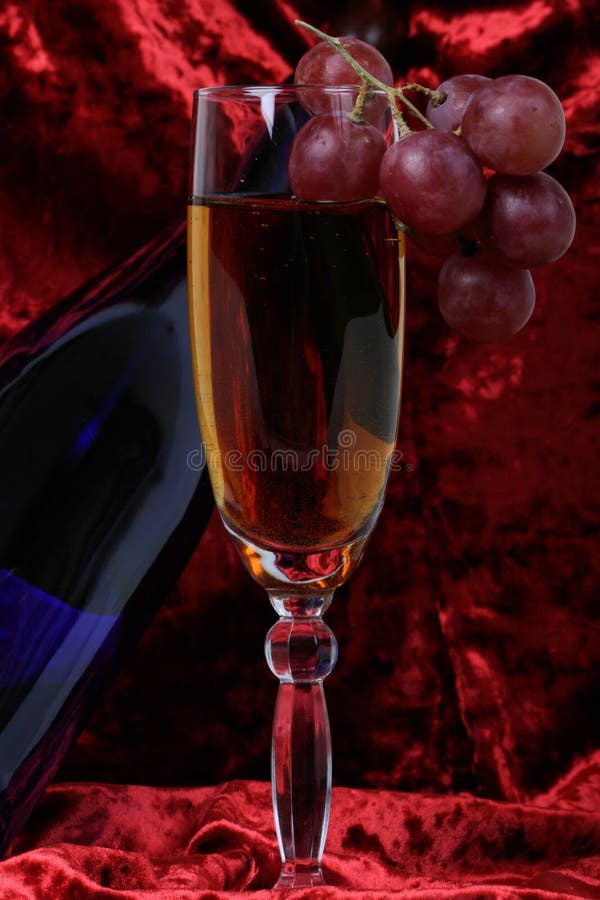 Blue Bottle Of Wine, Glasses A Picture. Image 2133008