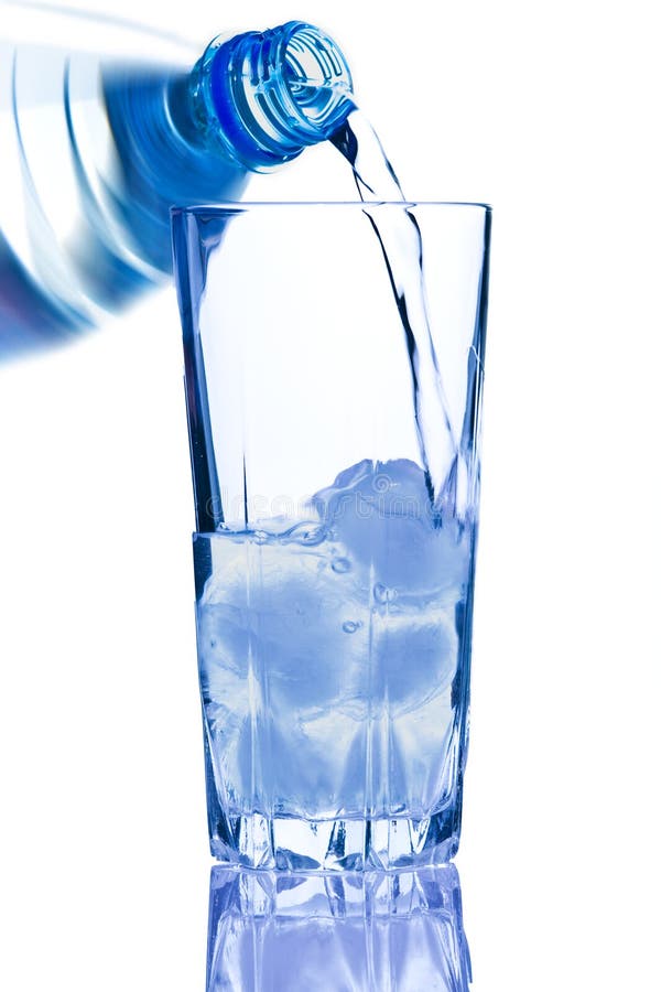 Blue Bottled stock photo. Image of blue, action, drink 10359470