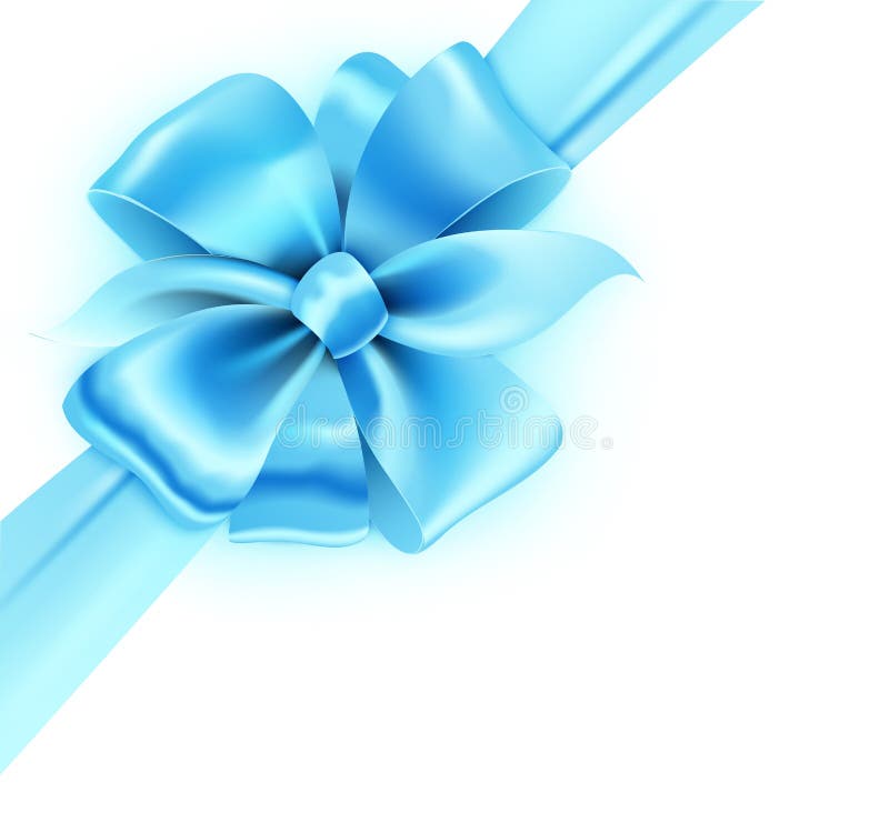 Blue bow royalty free illustration
