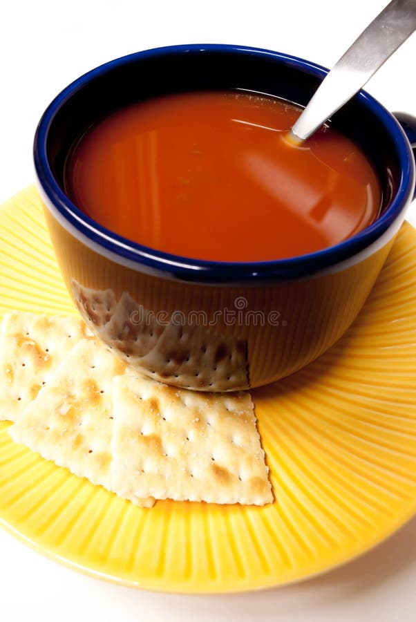 Blue Bowl of Tomato Soup