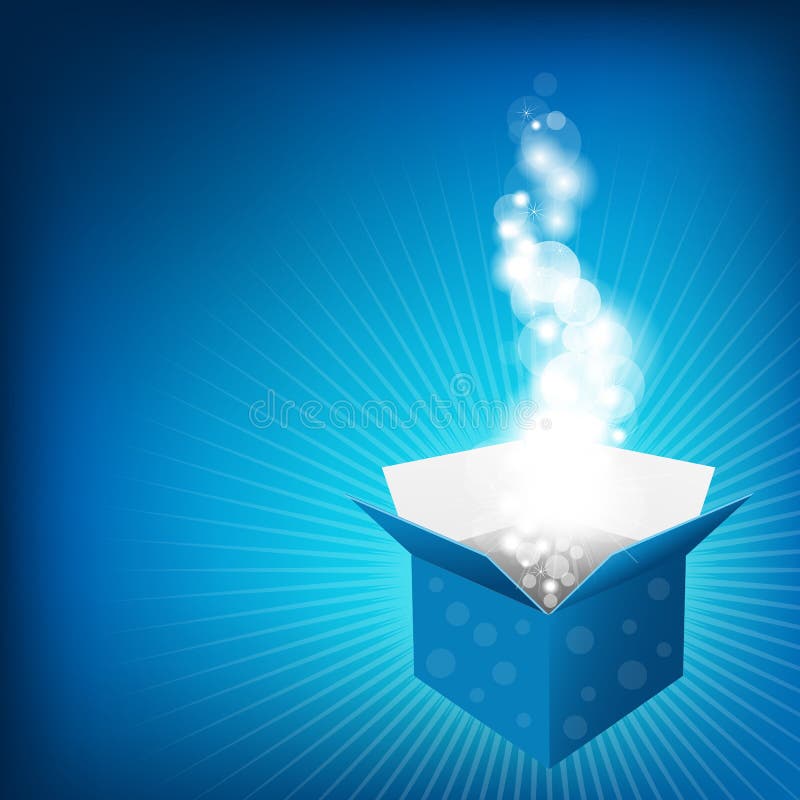 Realistic Magic Open Box. Magic Gift Box with Magic Light Stock Vector -  Illustration of christmas, magic: 80255915