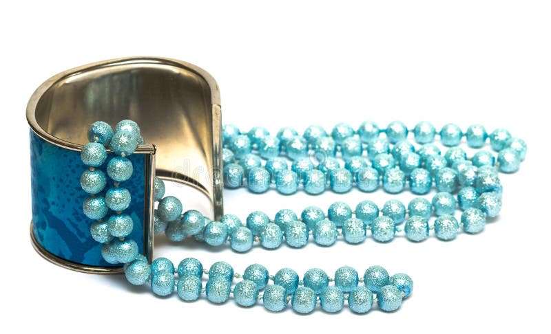 Blue bracelet with beads