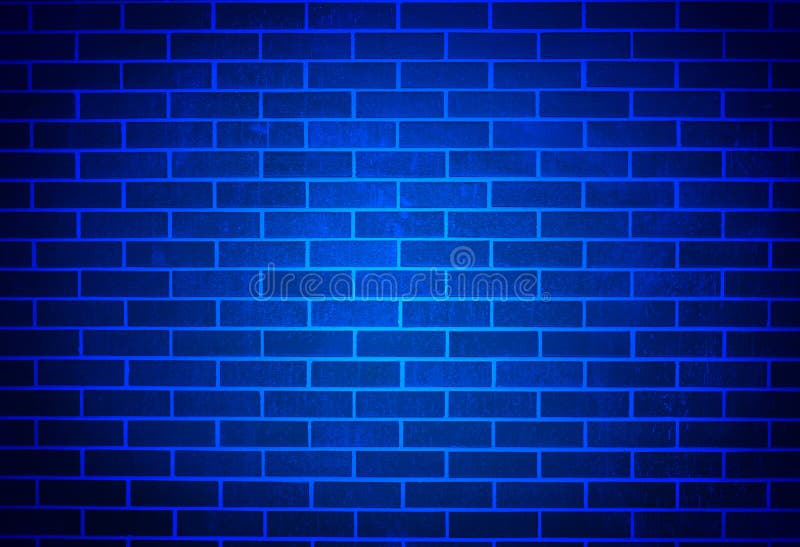 Blue Brick Wall with Soft Spotlight Stock Photo Image of stage