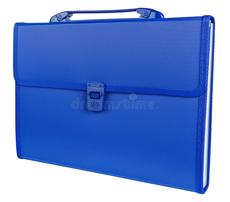 Blue Briefcase Isolated on White Background Stock Photo Image of