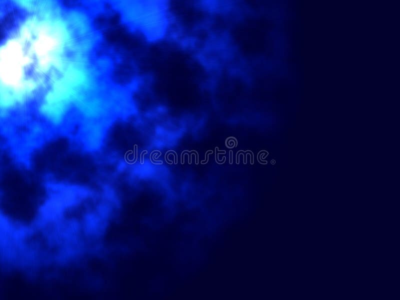 Blue bright clouds in empty space royalty free illustration