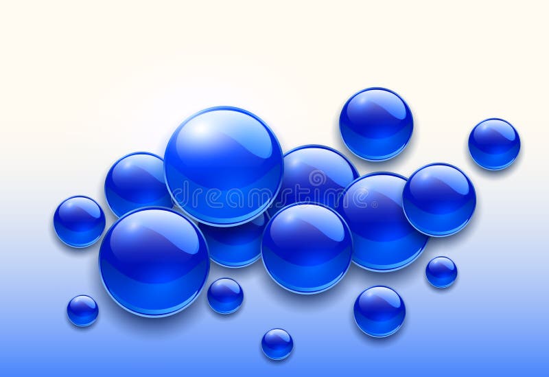 Blue bubbles background royalty free illustration