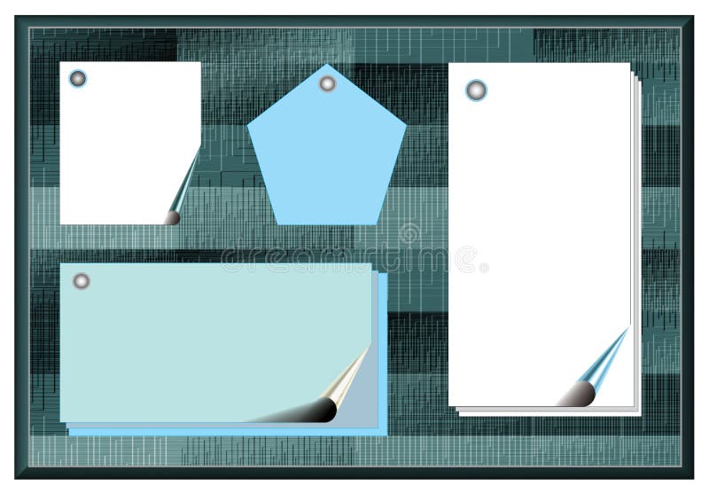 Blue bulletin board stock illustration. Illustration of blue 90802277