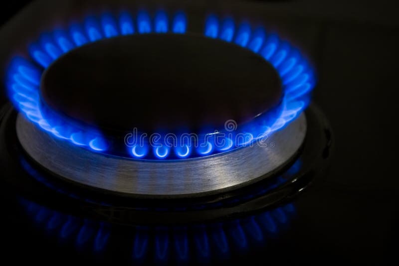 Blue Gas Stove, Propane Flame Stock Image Image of food, abstract 588887