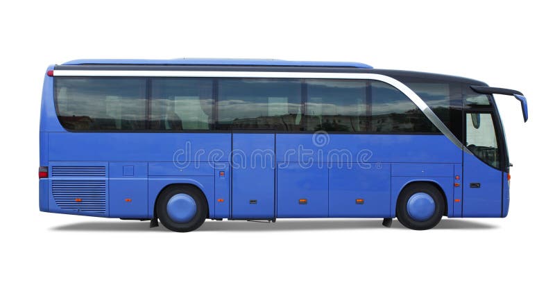Blue bus stock image Blue bus stock image