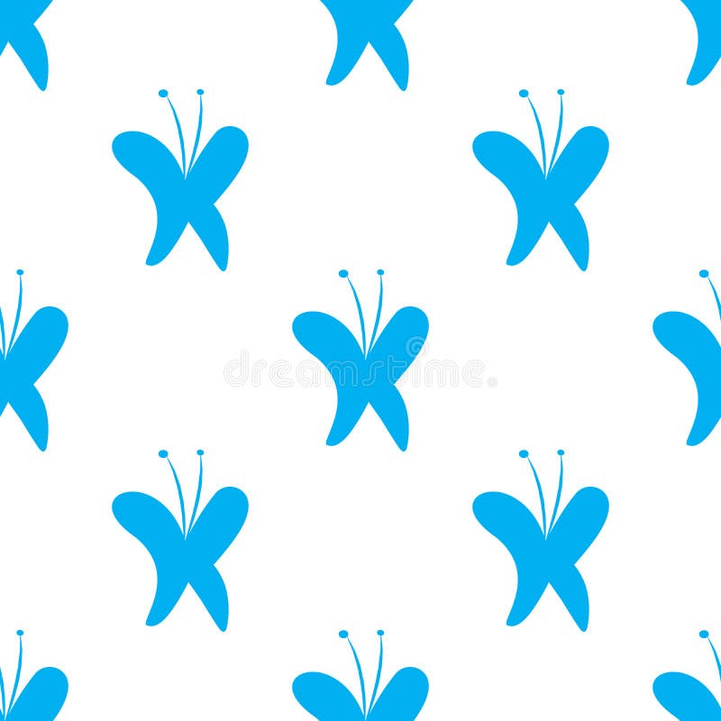 Blue butterflies seamless royalty free illustration