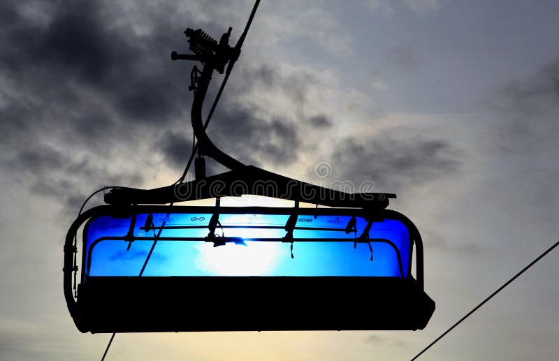 Blue cableway