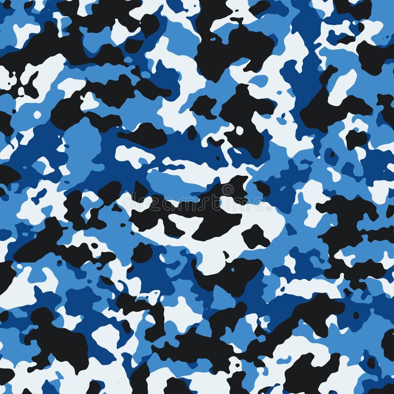 Blue Camouflage. Military Camouflage Stock Illustration - Illustration ...