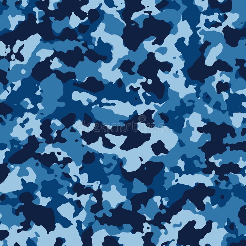Blue Camouflage. Military Camouflage Stock Illustration - Illustration ...