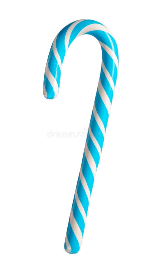 Blue candy cane isolated stock photo. Image of color 116655060