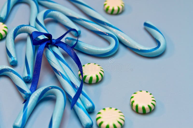 Blue Candy Canes stock image. Image of candy, homemade 37748559