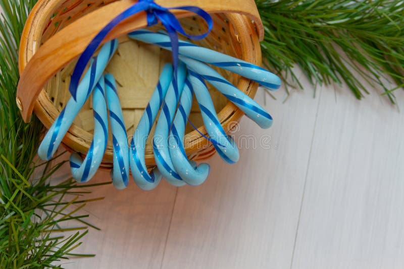 Blue Candy Canes stock image. Image of shot, striped 37749023