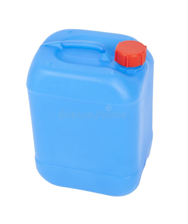 Plastic Jerrycan. Blue Canister Stock Image Image of object, drain