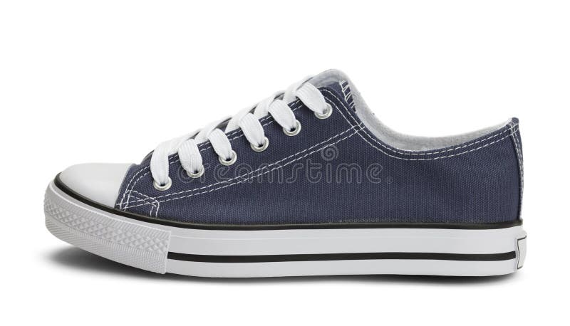 blue canvas sneakers
