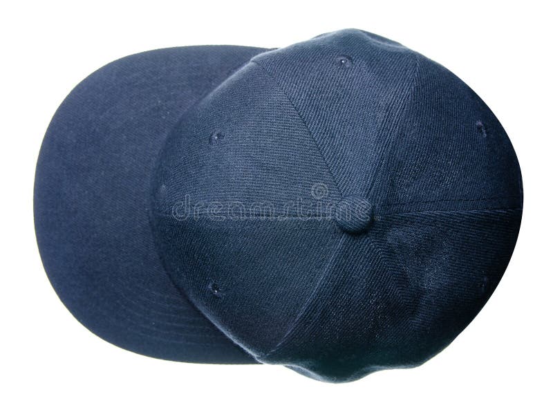 Blue cap on white background stock photos Blue cap on white background stock photos