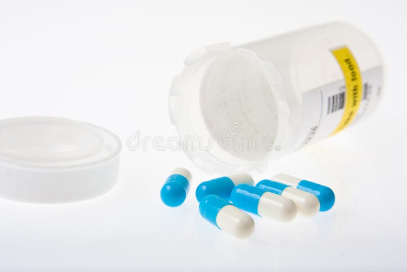Blue capsules royalty free stock photo