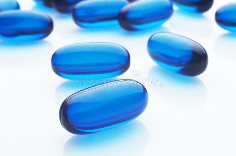 Blue capsules