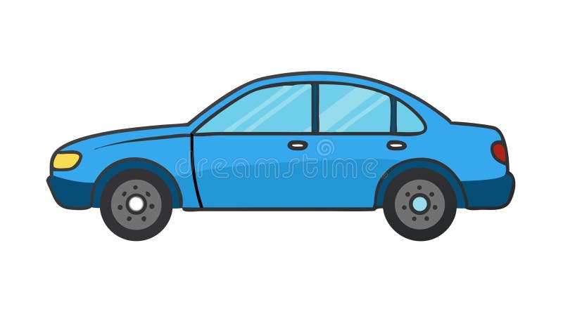 Blue car icon, transport and vehicle symbol , vector design Generative AI vector illustration