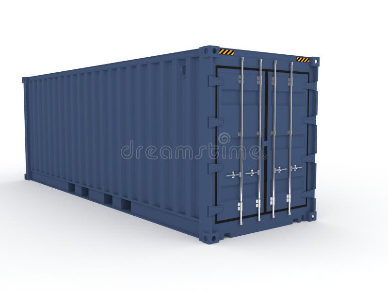 Blue cargo sea container (more variants on my portfolio)