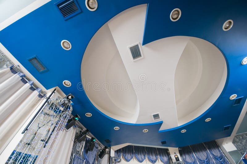 Blue ceiling. royalty free stock images