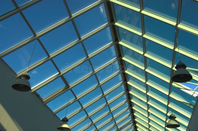 Blue ceiling stock photos