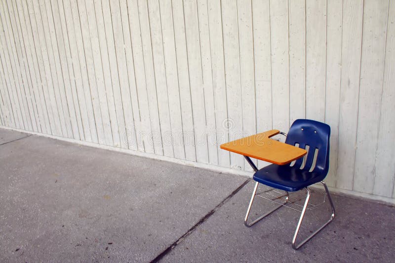 Blue chair with arm rest