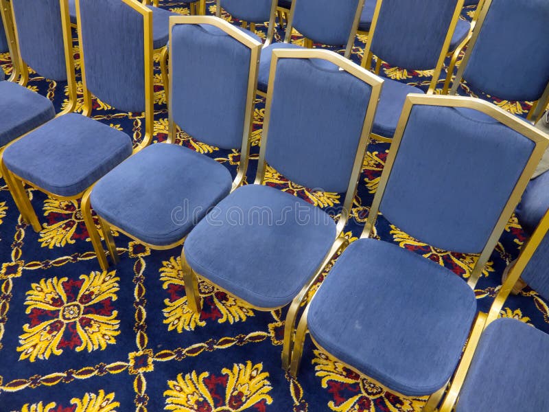 Blue chairs stock photo. Image of meeting, blue, business - 22965608