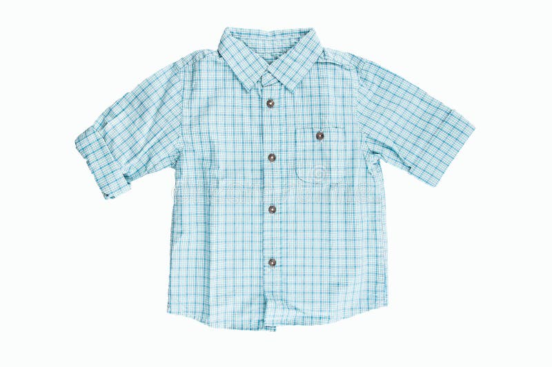 Blue checkered shirt stock photo. Image of baby, fabric - 35965264