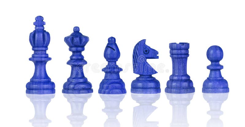 Blue chess piece stock photo. Image of reflection, pieces - 103383102