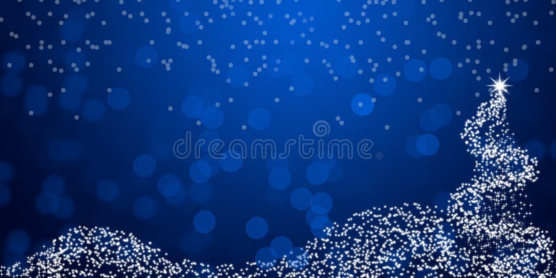 Christmas Background with De-focused Lights Blue Abstract Background  Wallpaper Stock Illustration - Illustration of congratulation, festive:  106454525