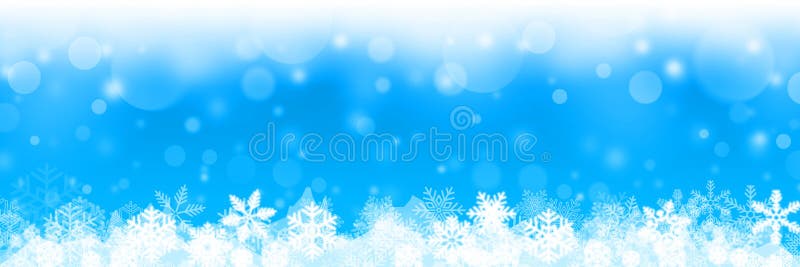 Blue christmas background with white snowflakes - christmas ban