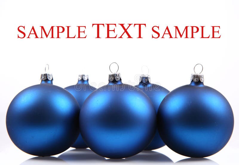 Blue christmas balls