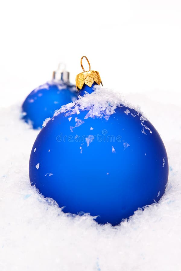 Blue christmas balls